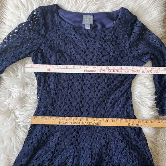 Rabbit Rabbit Rabbit Fit & Flare Dress blue Lace 10 - Picture 9 of 10
